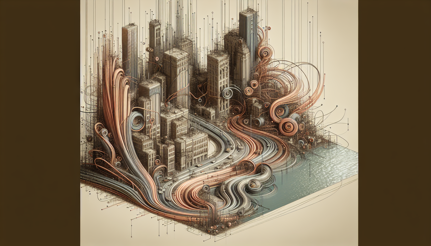 Abstract artwork reflecting today's tense mood