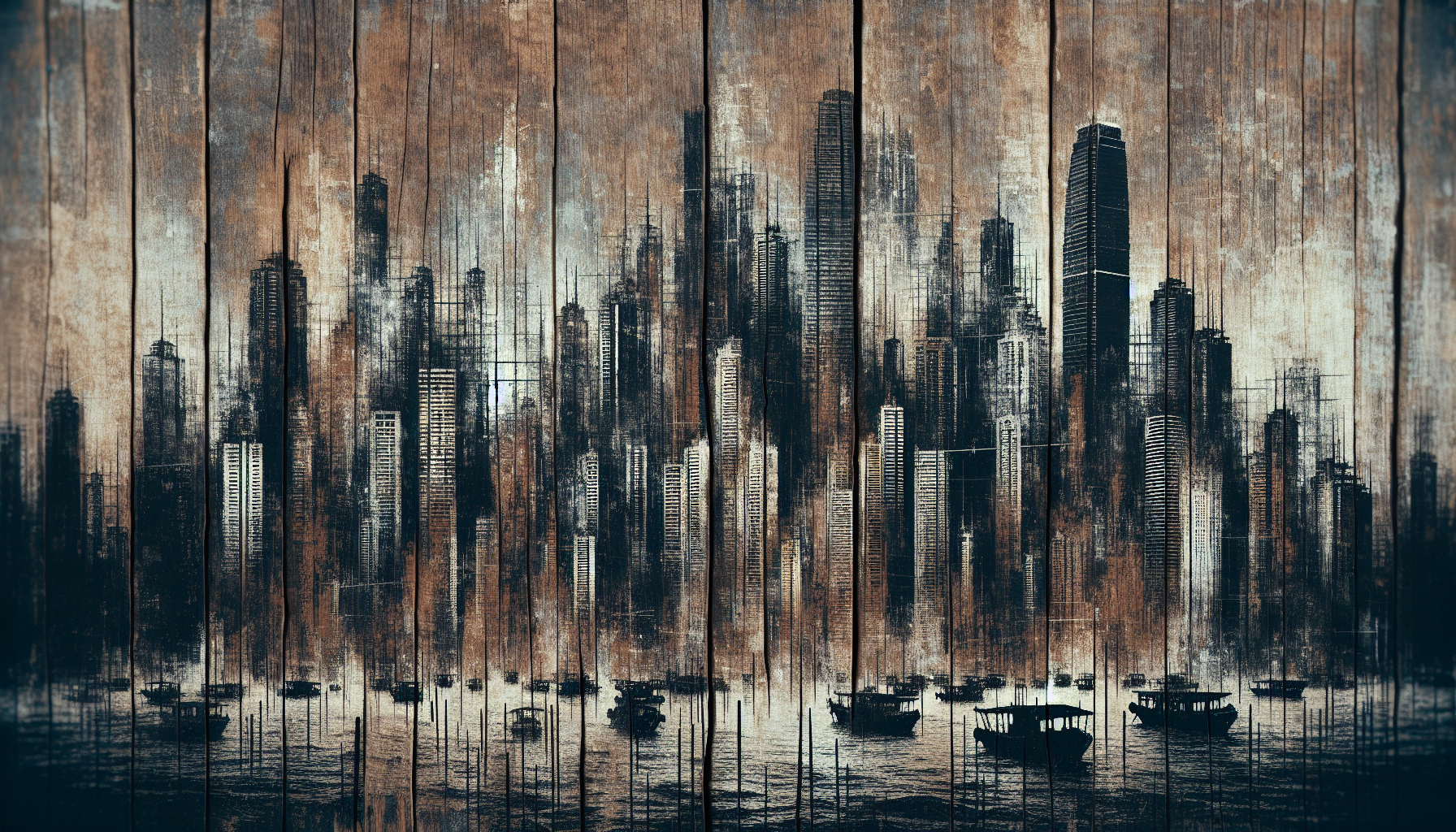 Abstract artwork reflecting today's tense mood