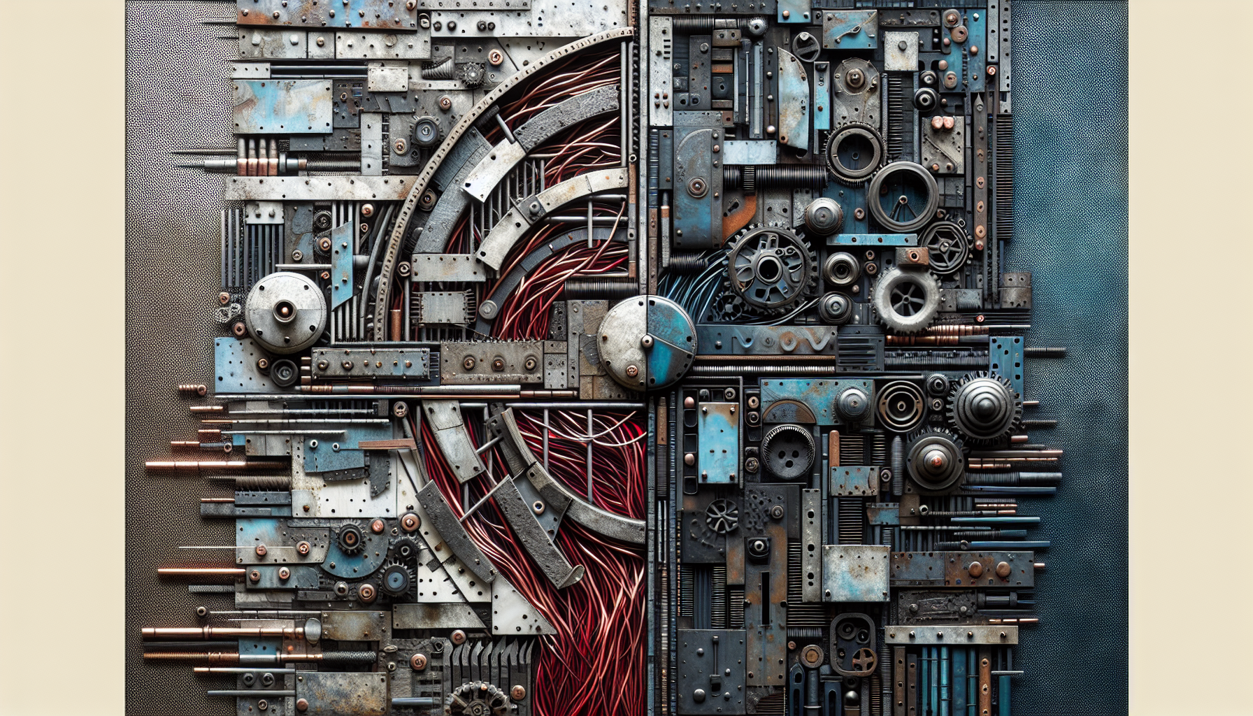 Abstract artwork reflecting today's tense mood